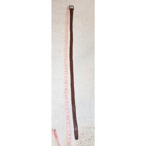Greg Norman Brown Braided Leather Belt 45" Leather 46" w/Buckle Never Worn!!